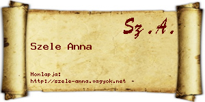 Szele Anna névjegykártya