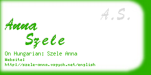 anna szele business card